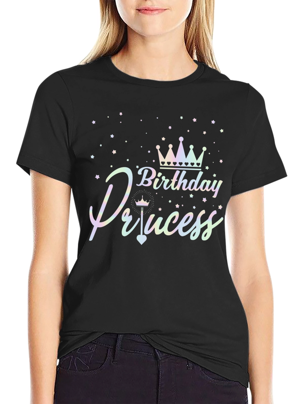Birthday Princess Black T-Shirt