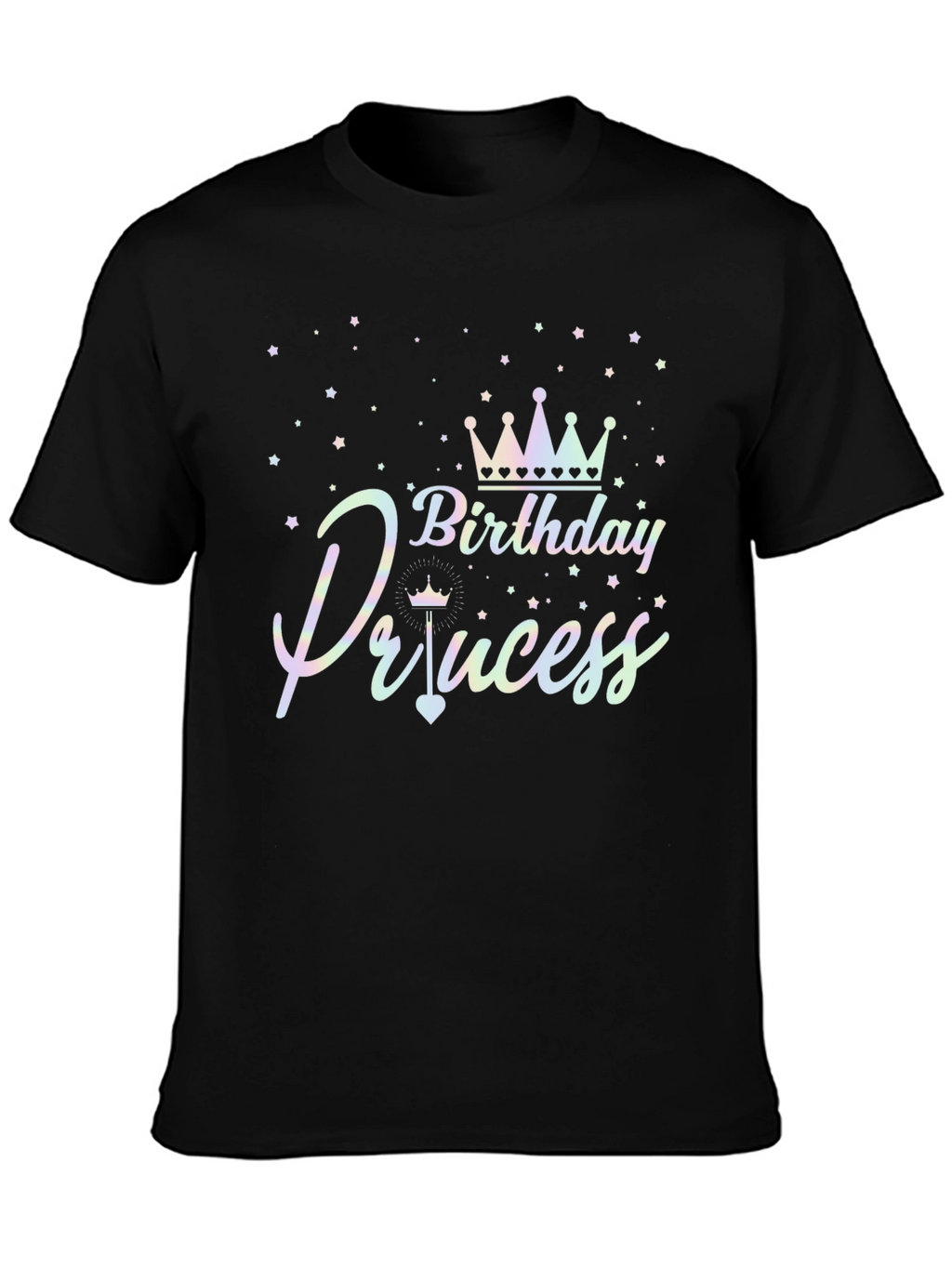 Birthday Princess Black T-Shirt