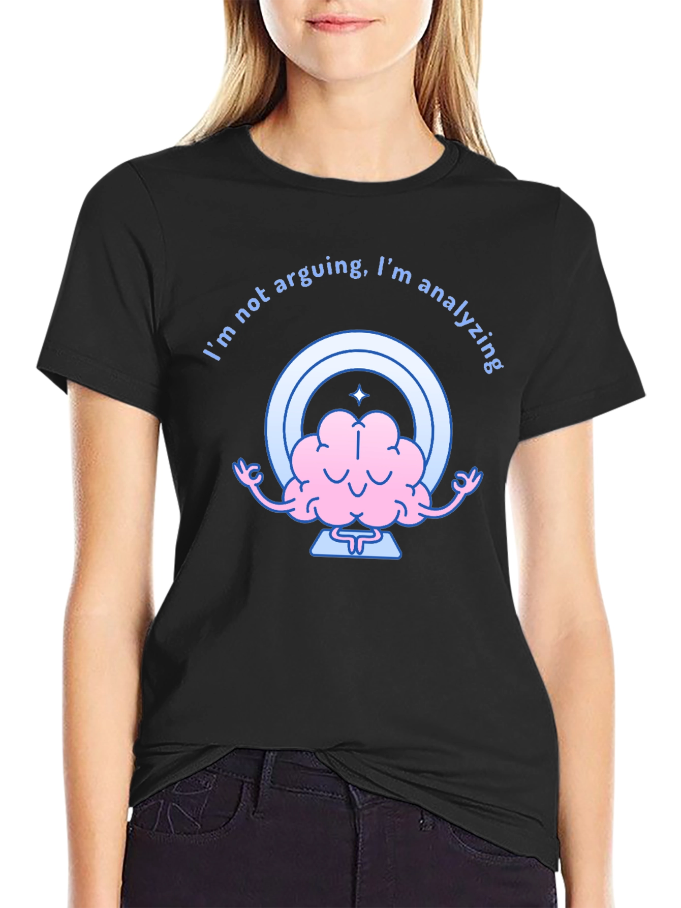Analyzing Brain Graphic Tee - Funny Thinking Shirt