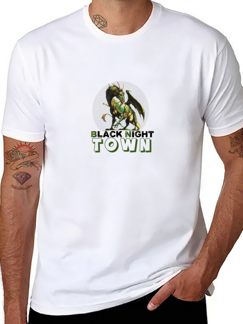 Black Knight Town Dragon Graphic Tee
