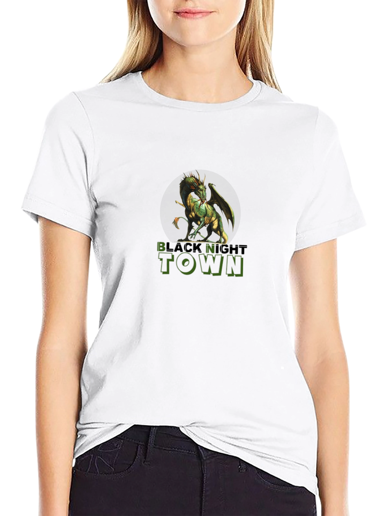 Black Knight Town Dragon Graphic Tee