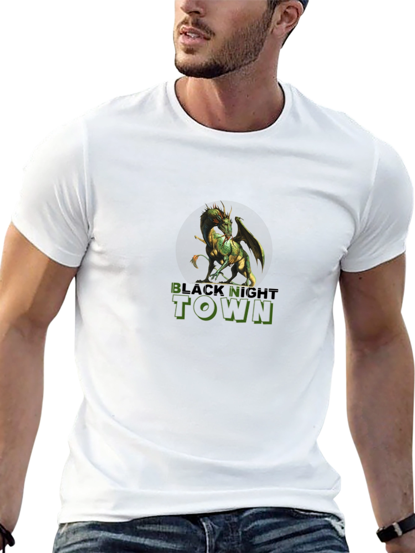 Black Knight Town Dragon Graphic Tee