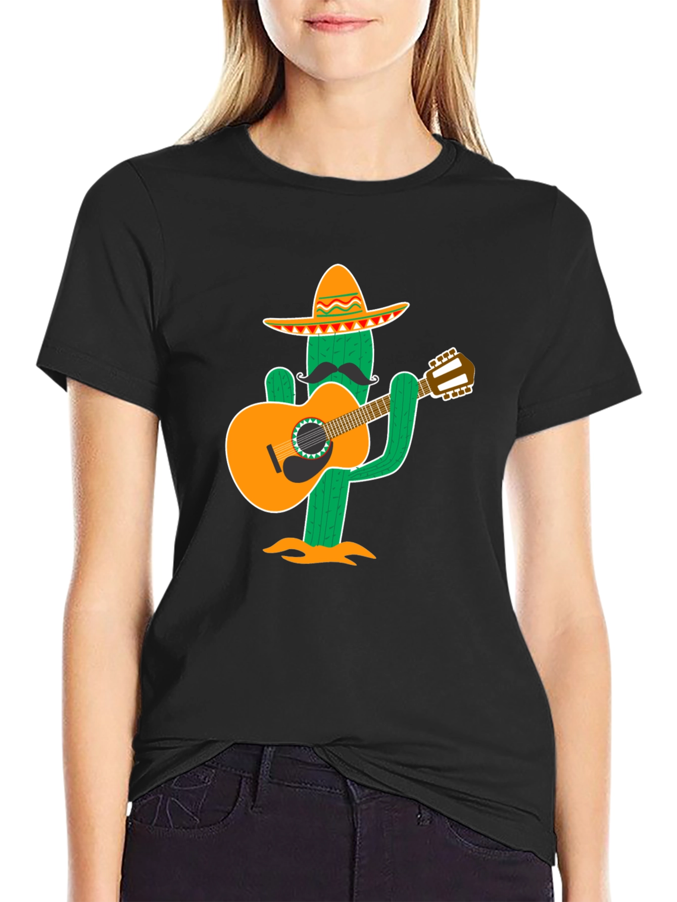 Cactus Musician T-Shirt - Cool Graphic Tee