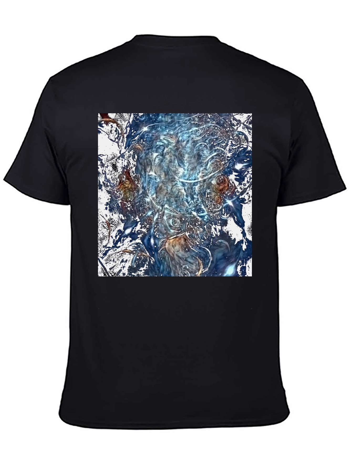 Abstract Art Graphic Print Black T-Shirt