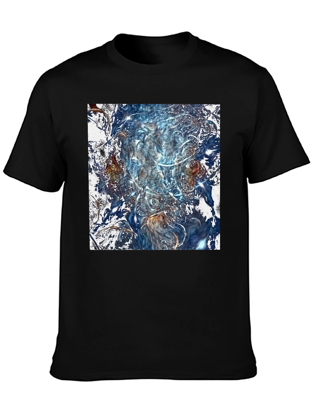 Abstract Art Graphic Print Black T-Shirt