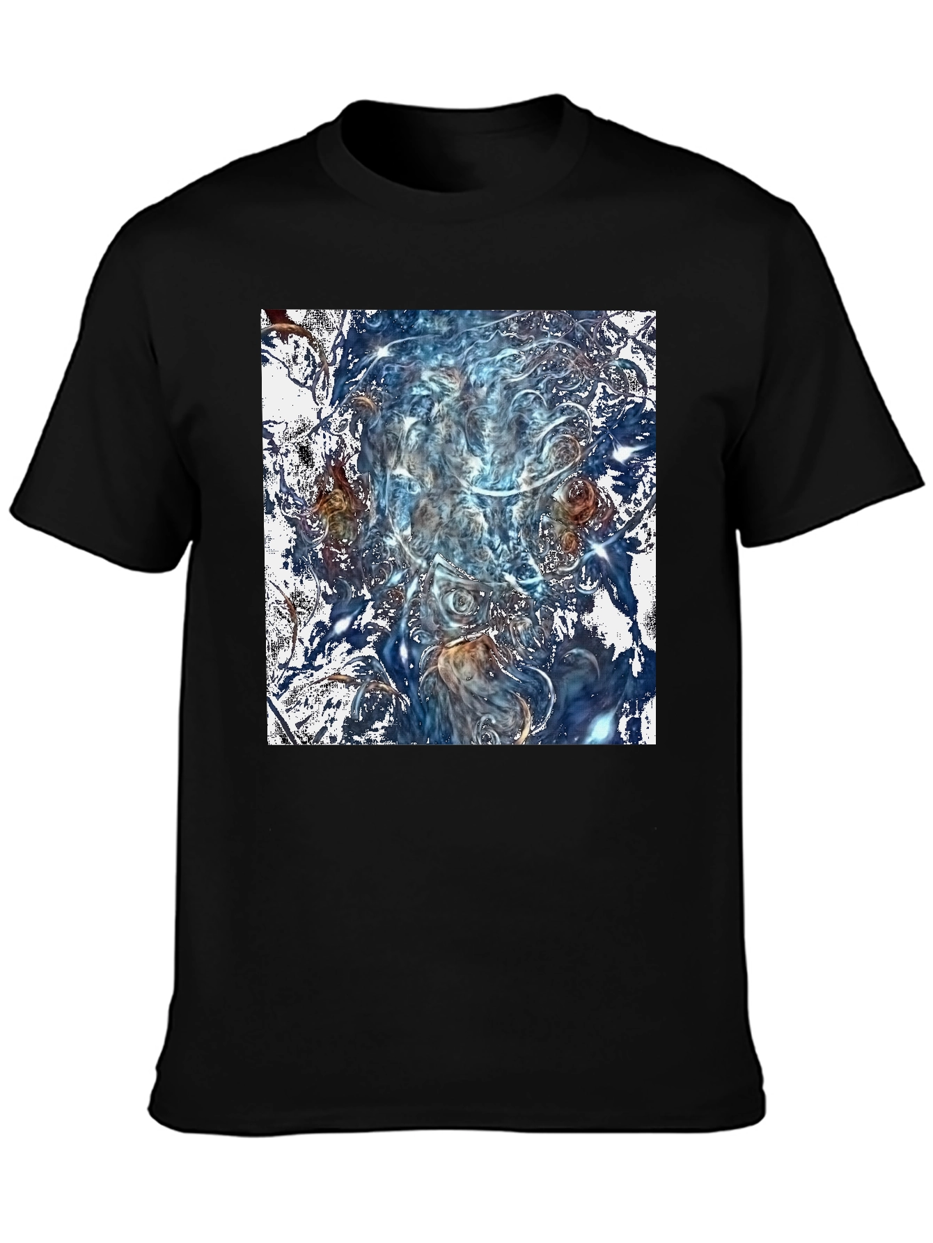 Abstract Art Graphic Print Black T-Shirt