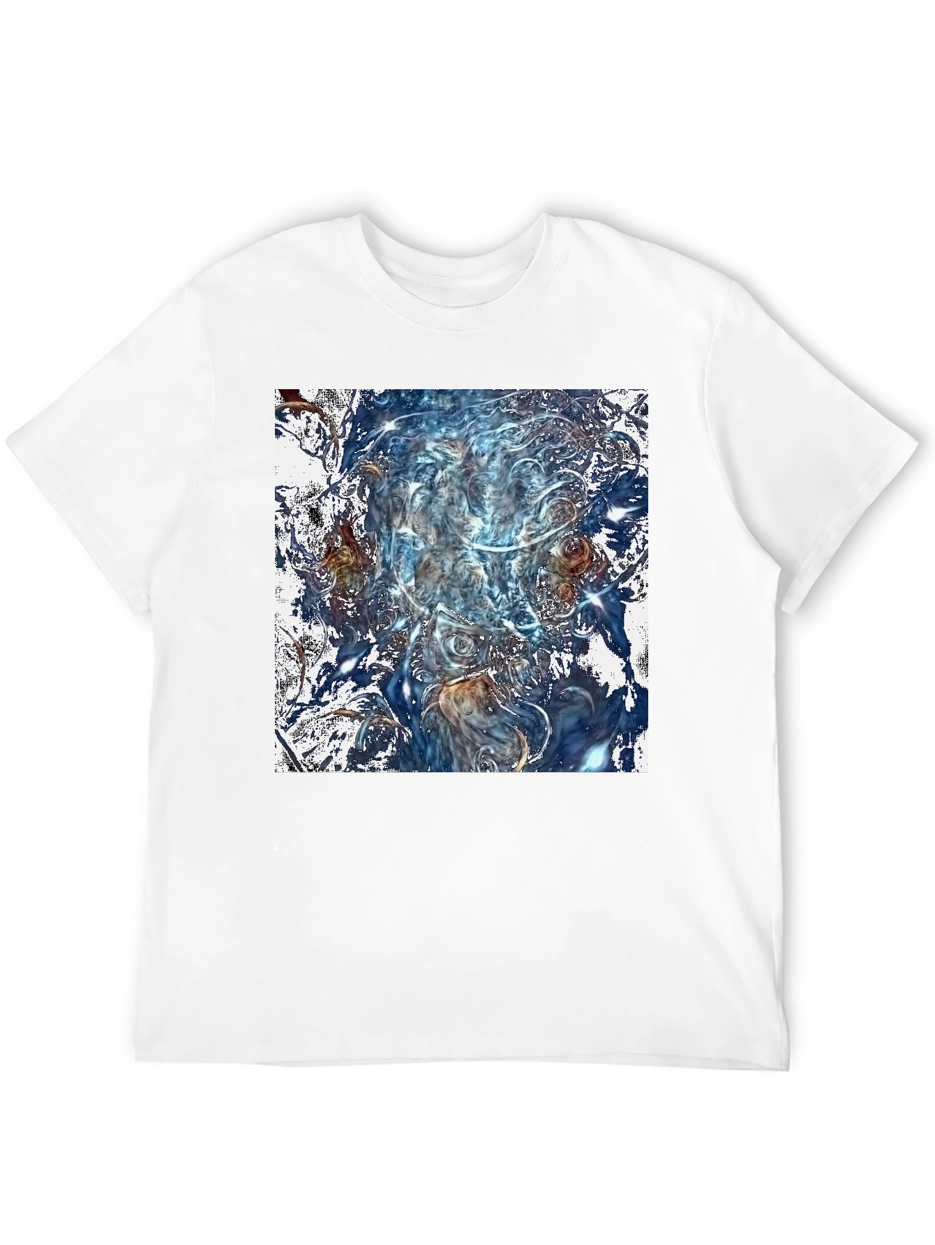 Abstract Art Graphic Print Black T-Shirt