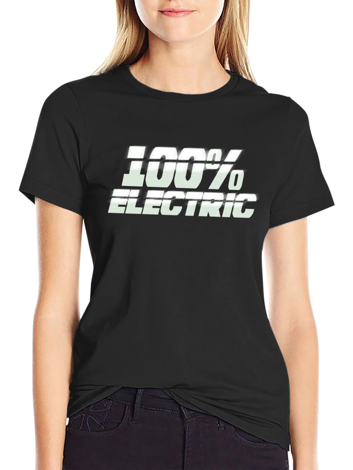 100% Electric Graphic Tee - Black Cotton T-Shirt