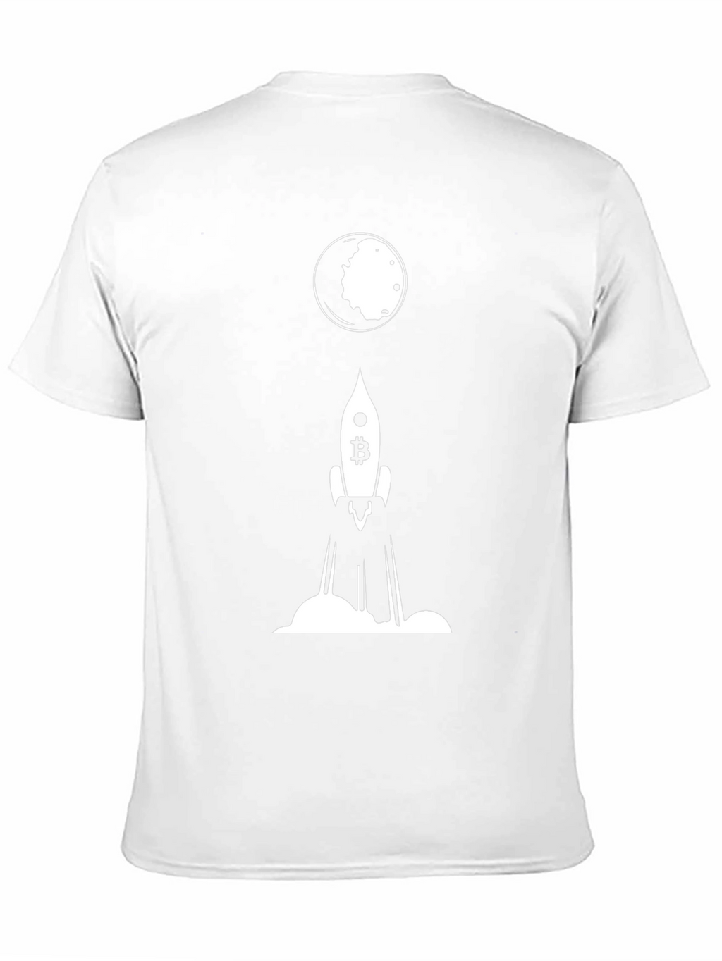 Bitcoin Rocket to the Moon Black T-Shirt