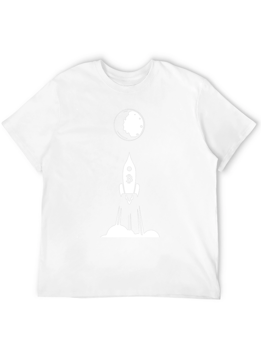 Bitcoin Rocket to the Moon Black T-Shirt