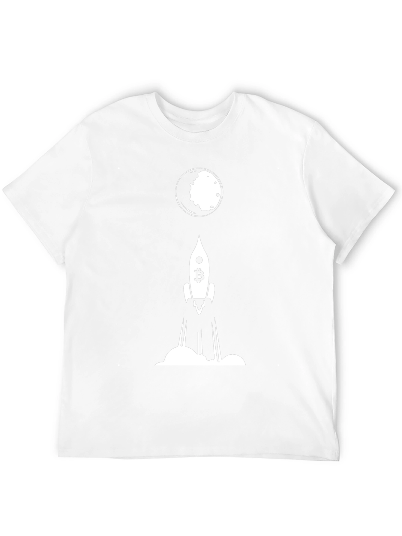 Bitcoin Rocket to the Moon Black T-Shirt