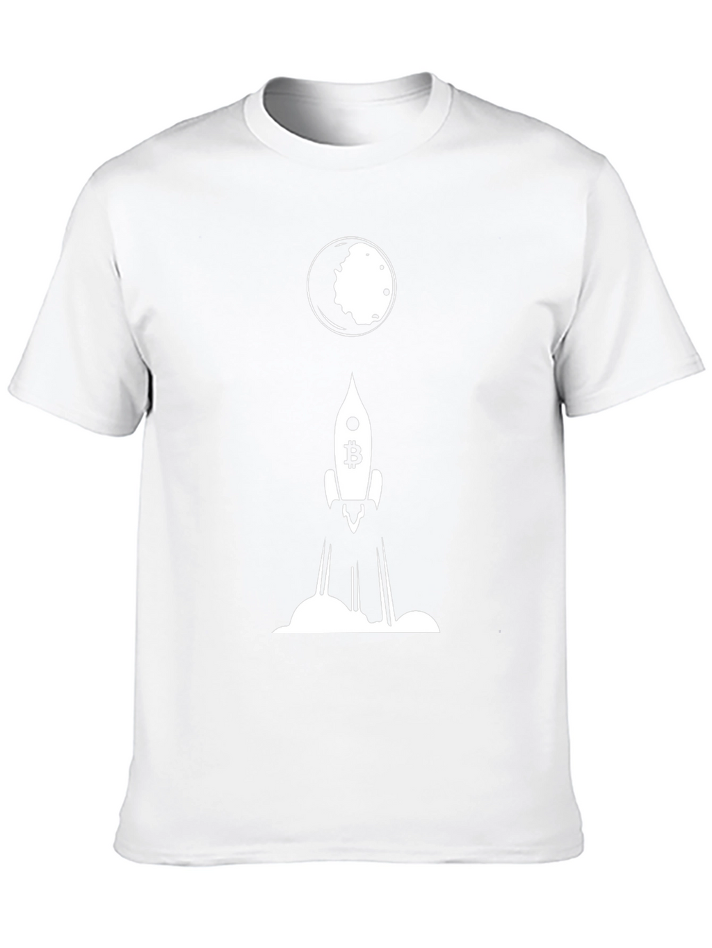 Bitcoin Rocket to the Moon Black T-Shirt