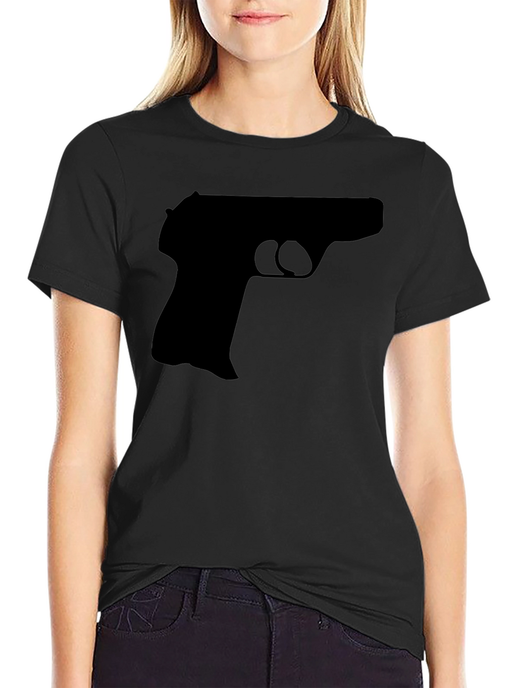 Black Gun Graphic Tee - Bold Statement