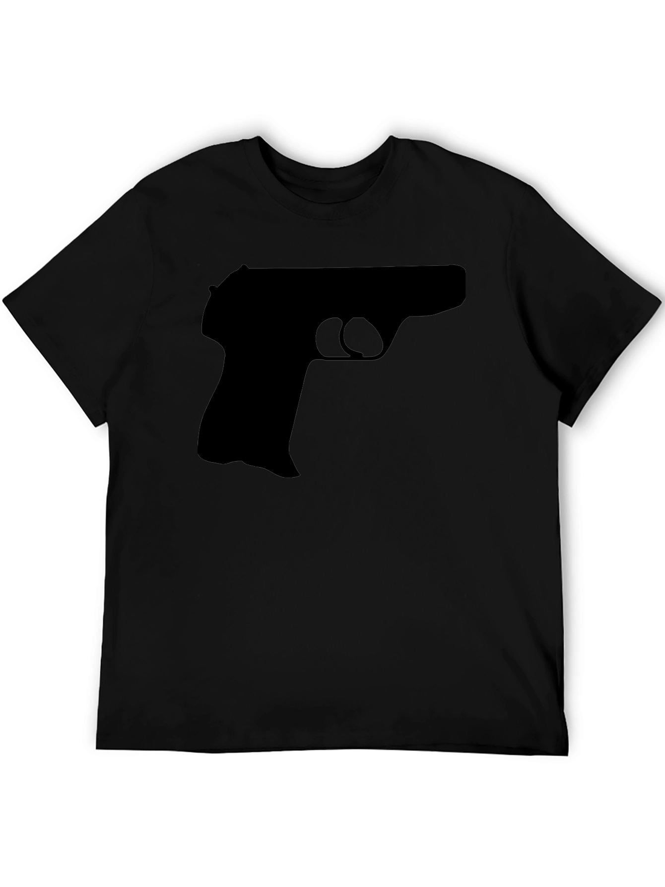 Black Gun Graphic Tee - Bold Statement
