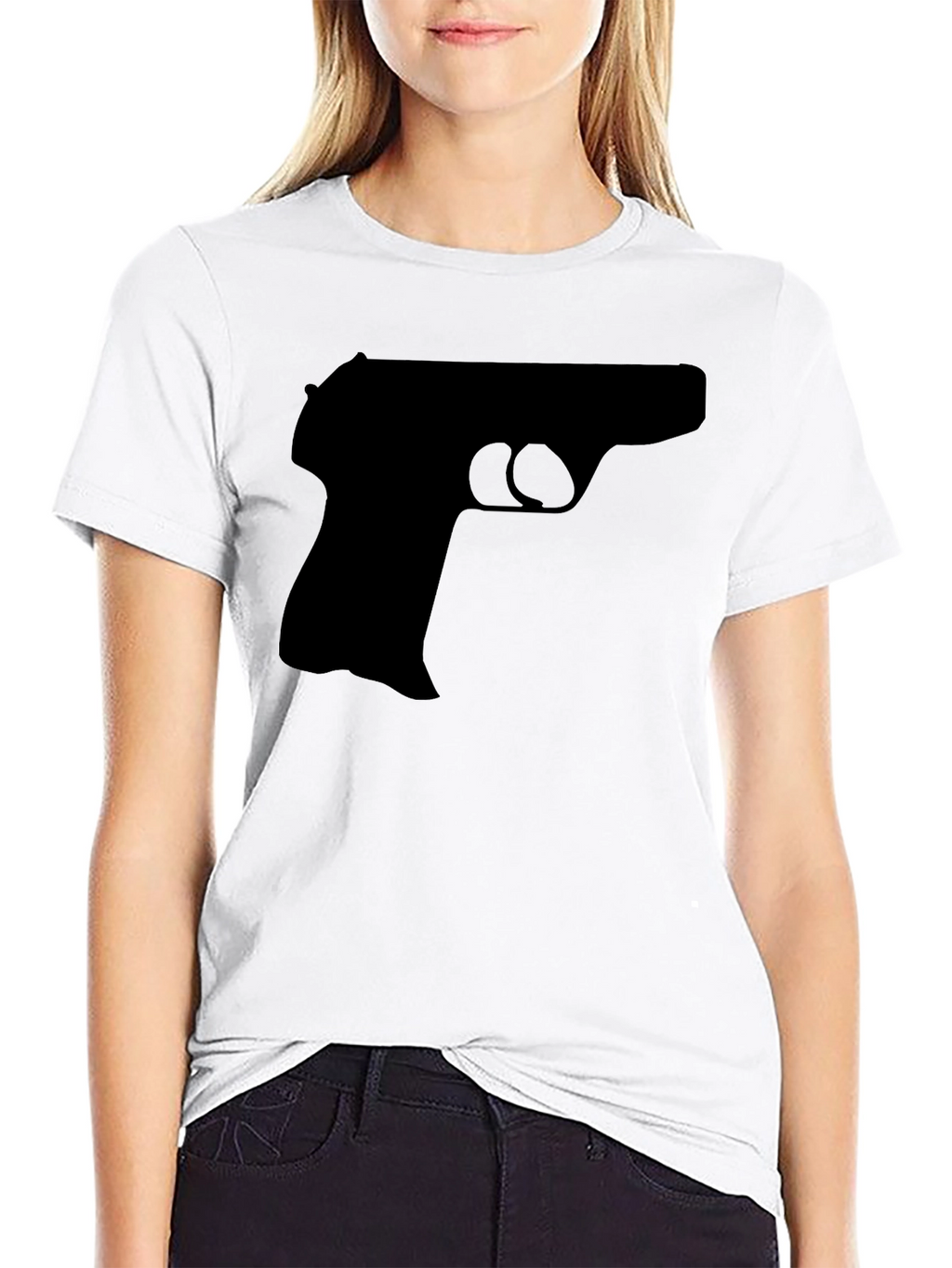 Black Gun Graphic Tee - Bold Statement