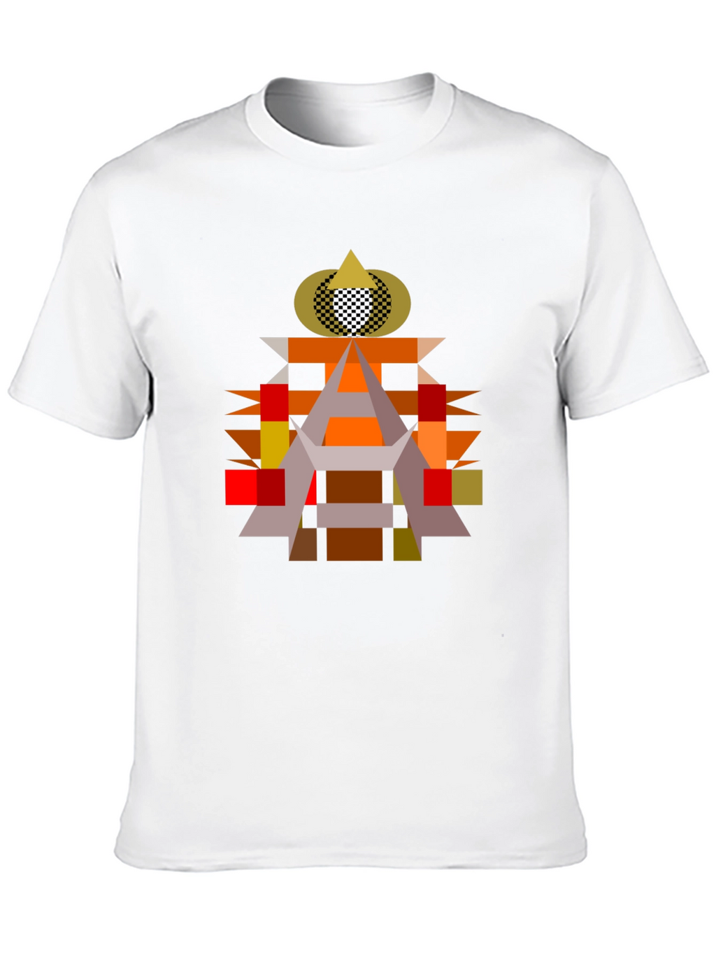 Abstract Geometric Art Black T-Shirt