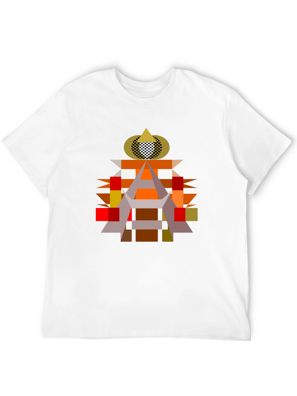 Abstract Geometric Art Black T-Shirt