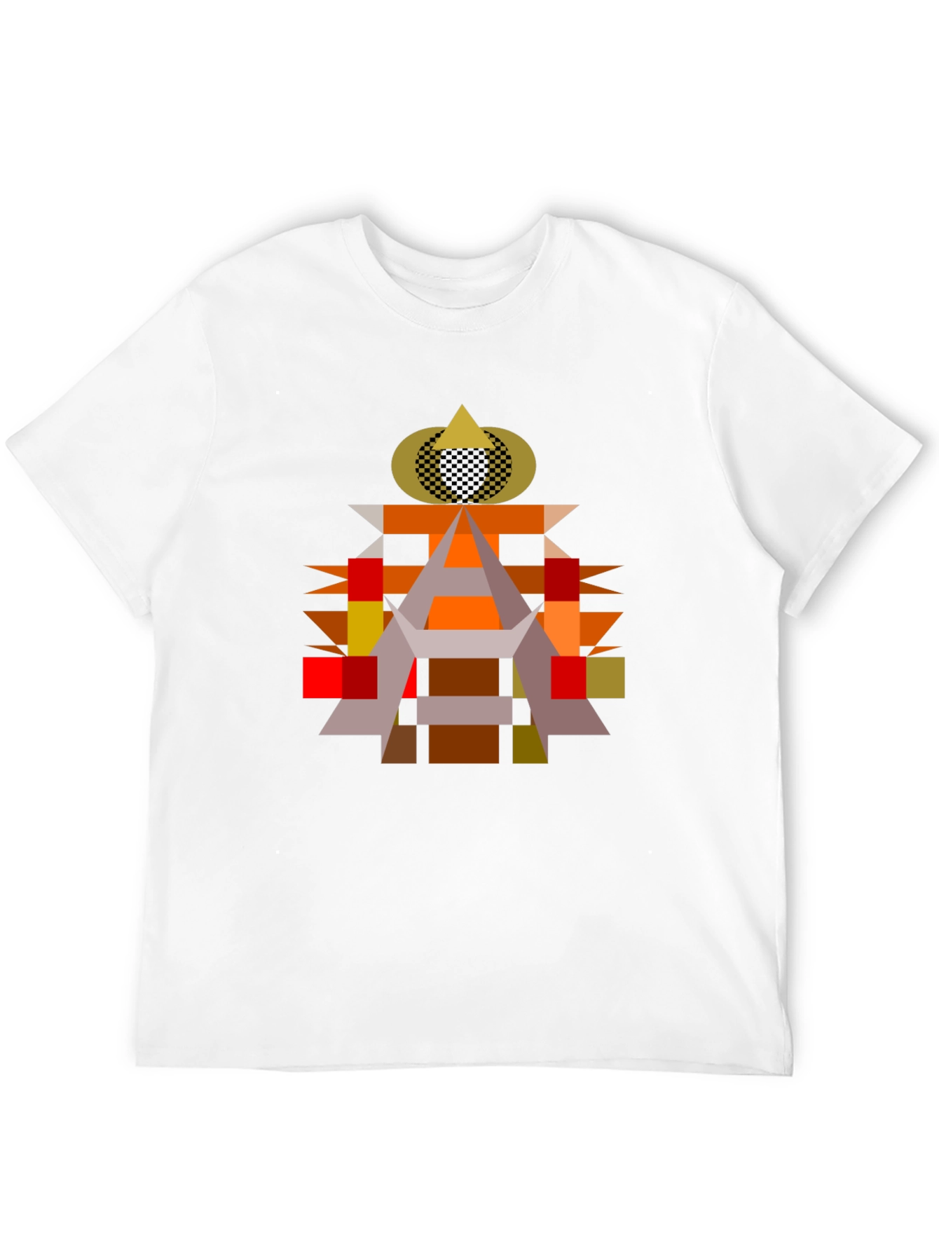 Abstract Geometric Art Black T-Shirt