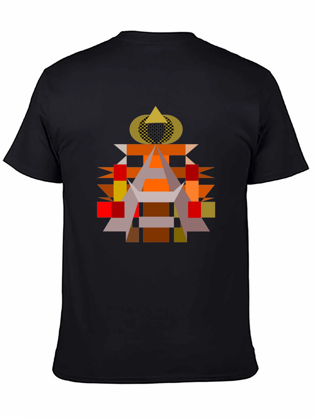 Abstract Geometric Art Black T-Shirt