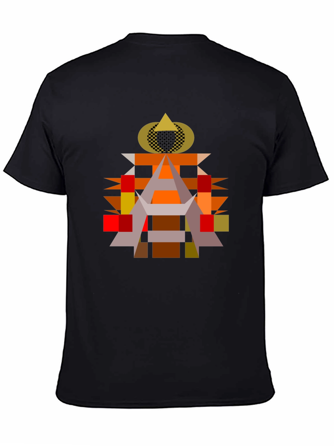 Abstract Geometric Art Black T-Shirt