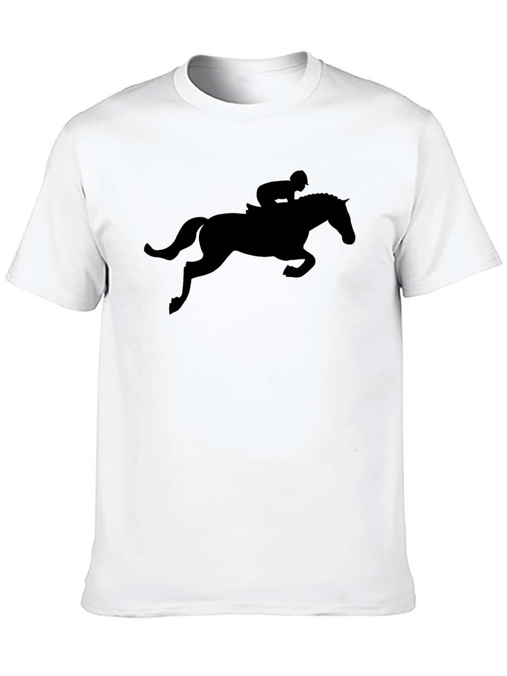 Black Horse Rider Silhouette T-Shirt