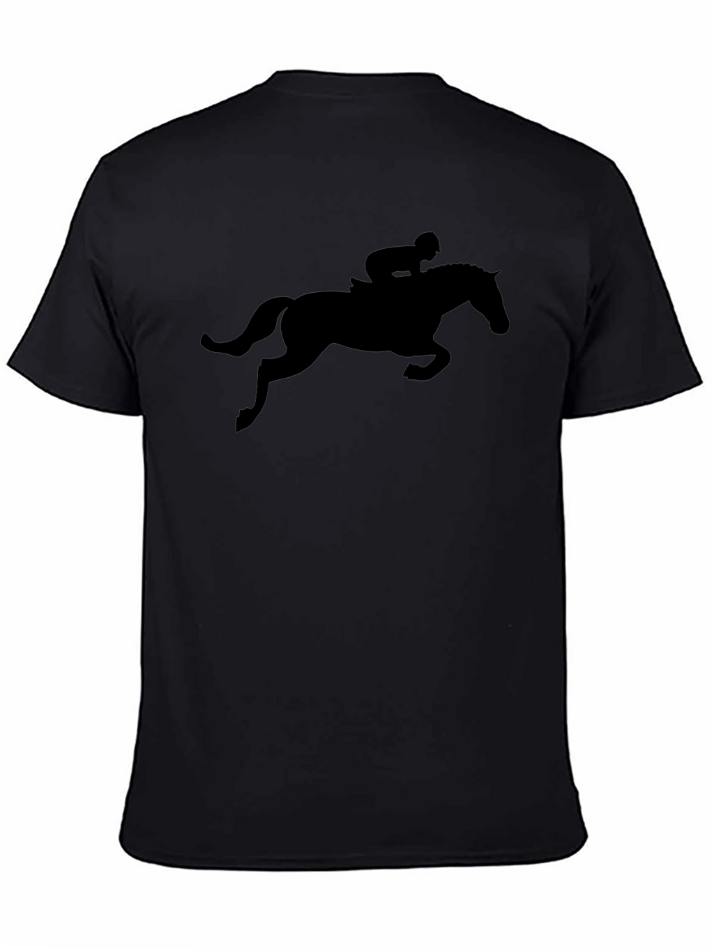 Black Horse Rider Silhouette T-Shirt