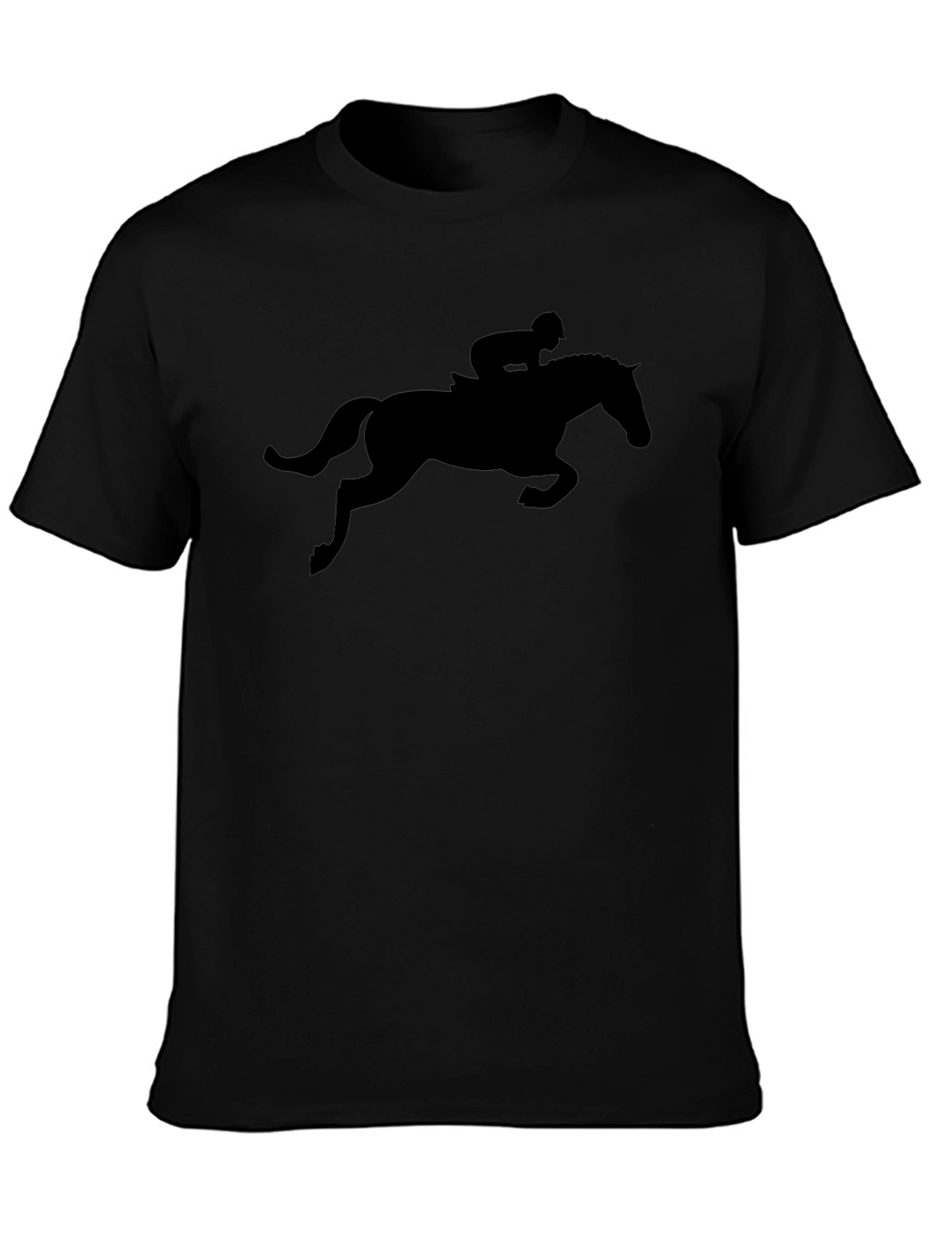Black Horse Rider Silhouette T-Shirt