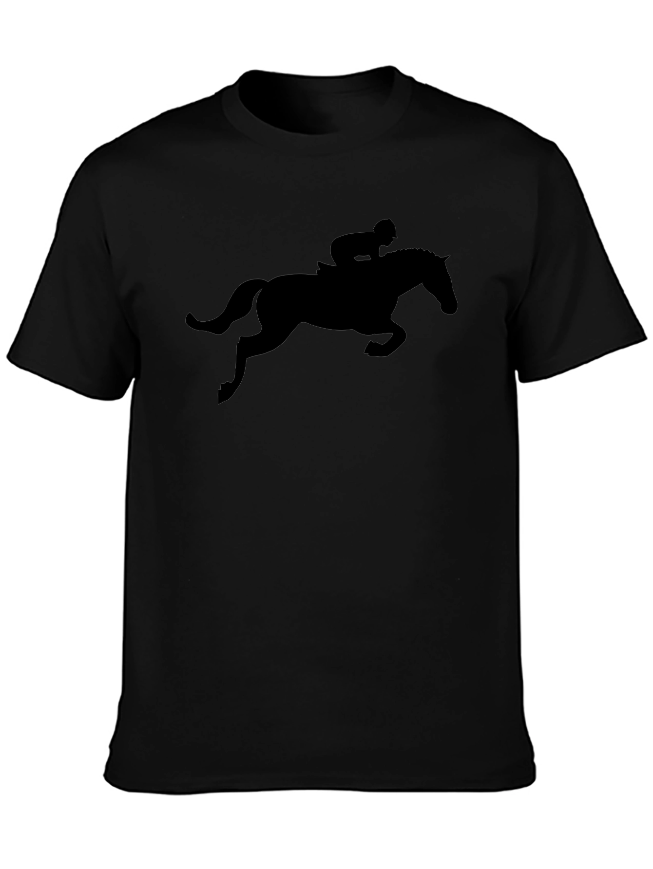 Black Horse Rider Silhouette T-Shirt