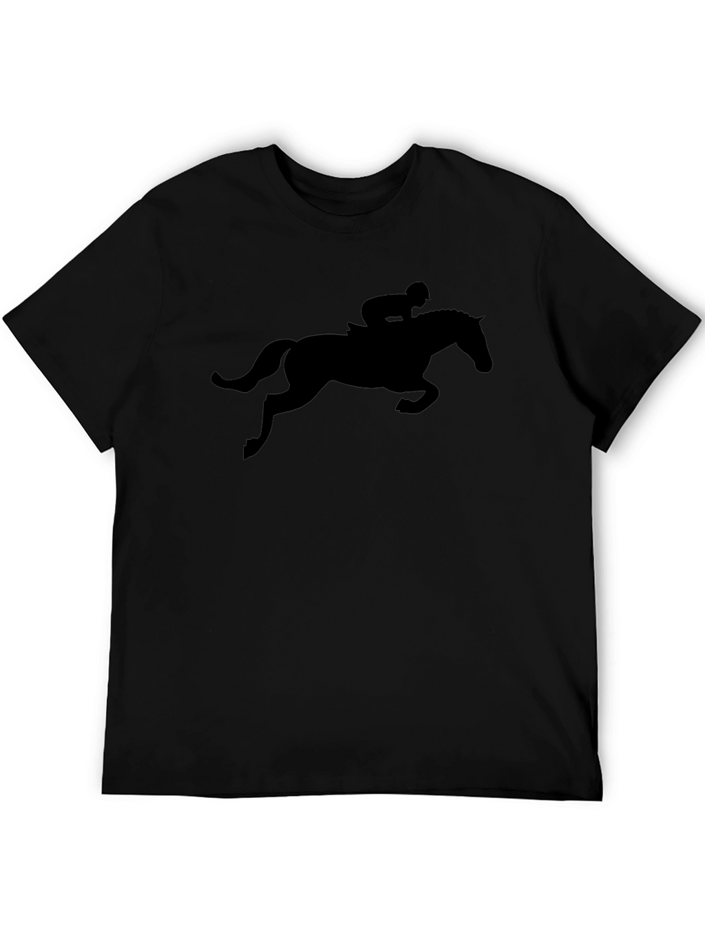 Black Horse Rider Silhouette T-Shirt