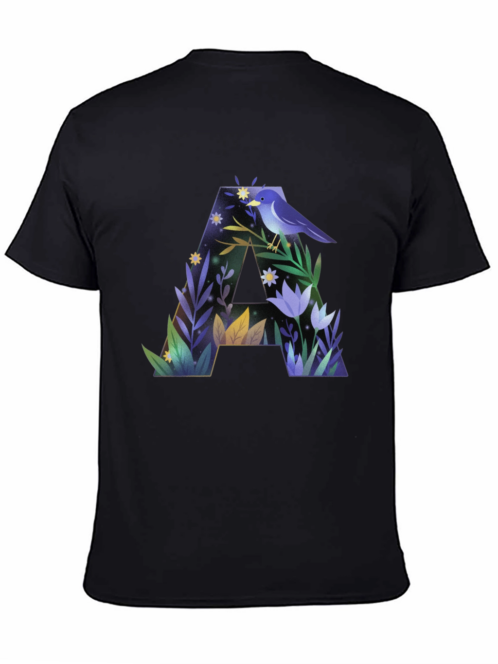 Botanical A Letter Graphic T-Shirt