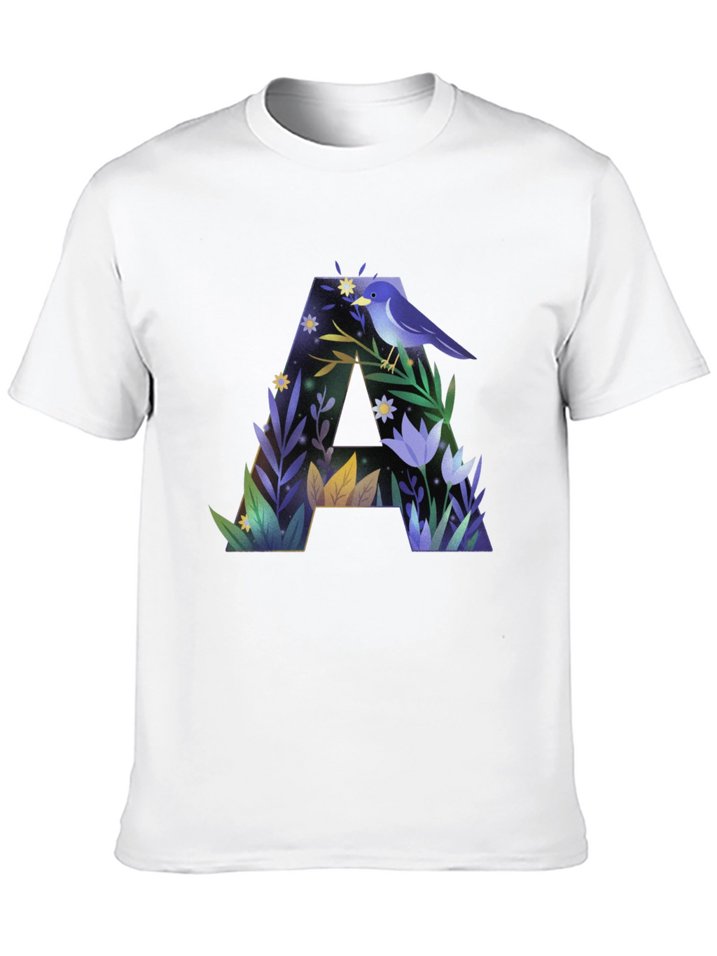 Botanical A Letter Graphic T-Shirt