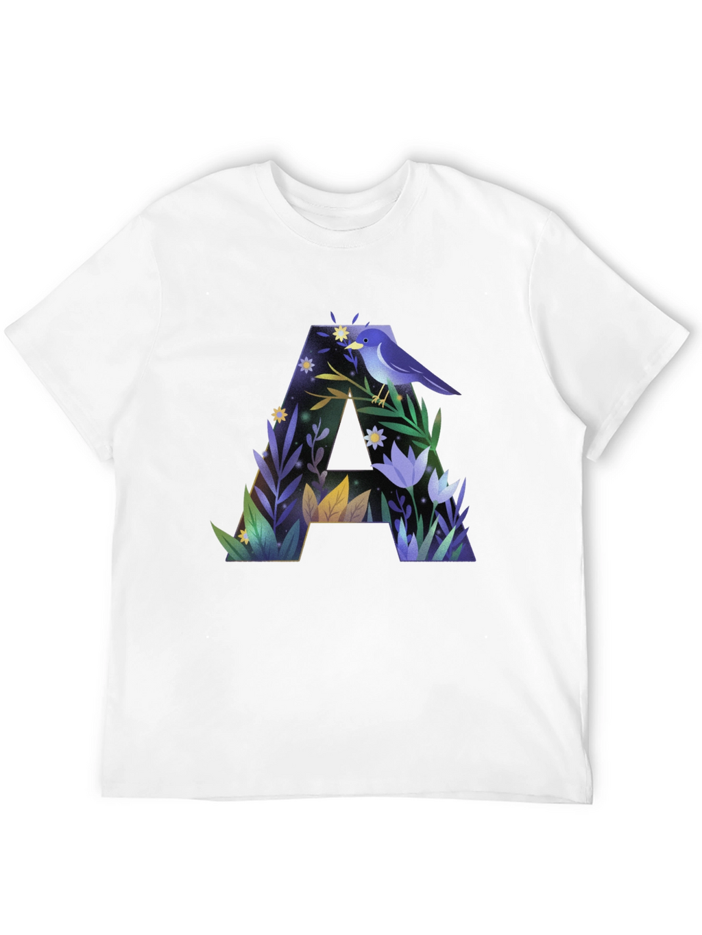 Botanical A Letter Graphic T-Shirt