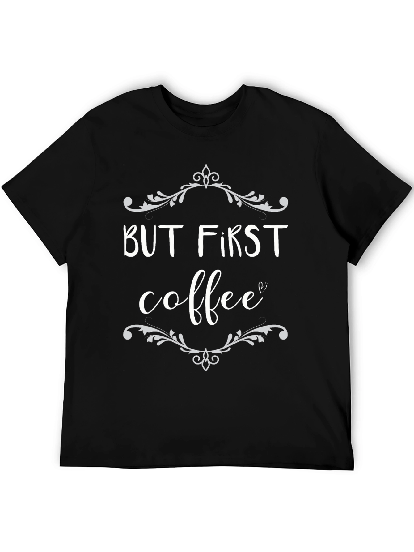But First Coffee Graphic T-Shirt - Black