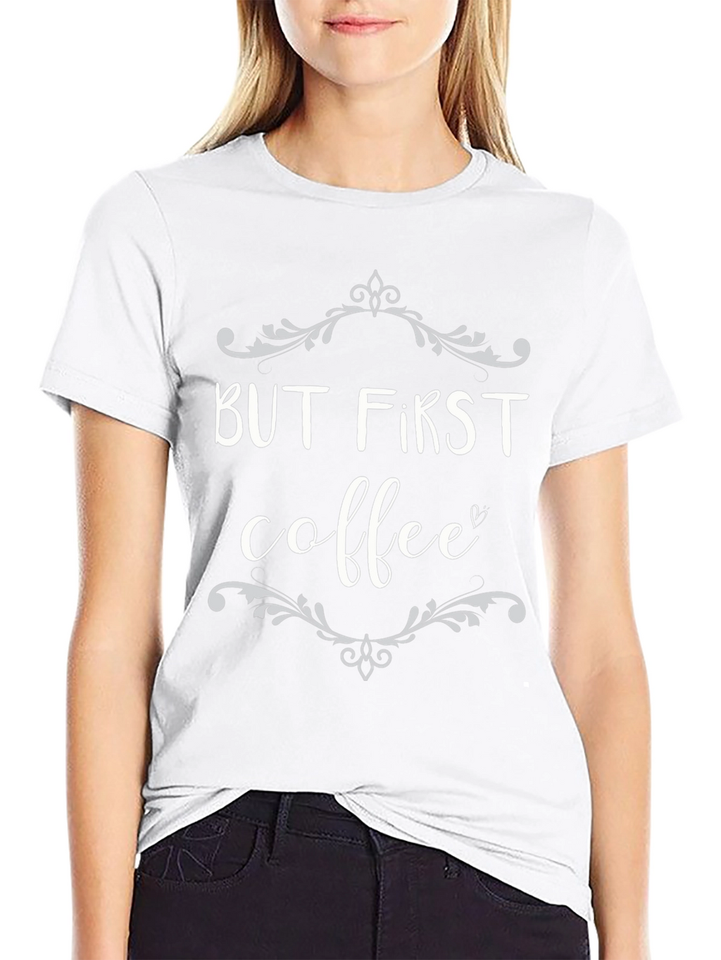 But First Coffee Graphic T-Shirt - Black