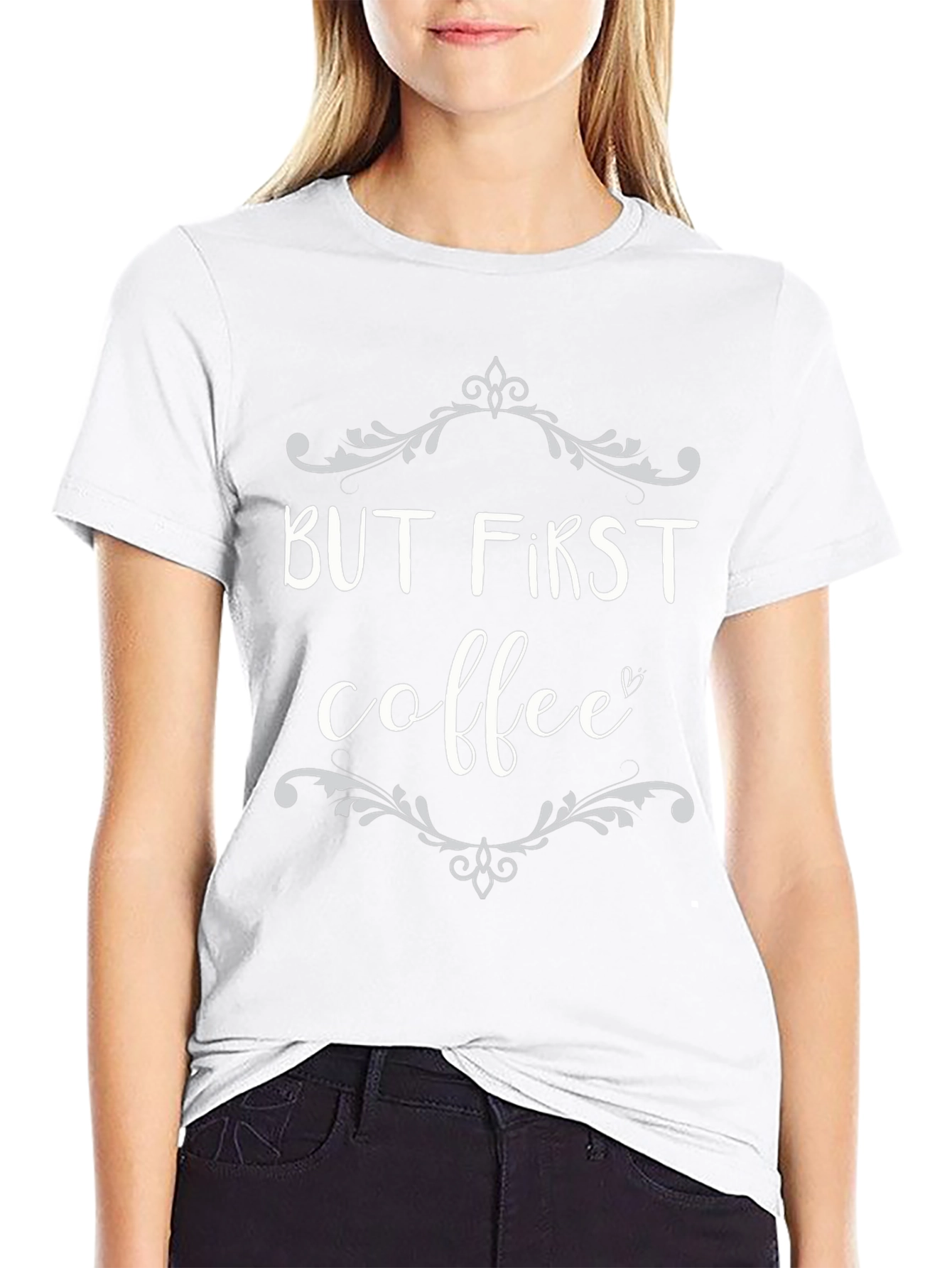 But First Coffee Graphic T-Shirt - Black