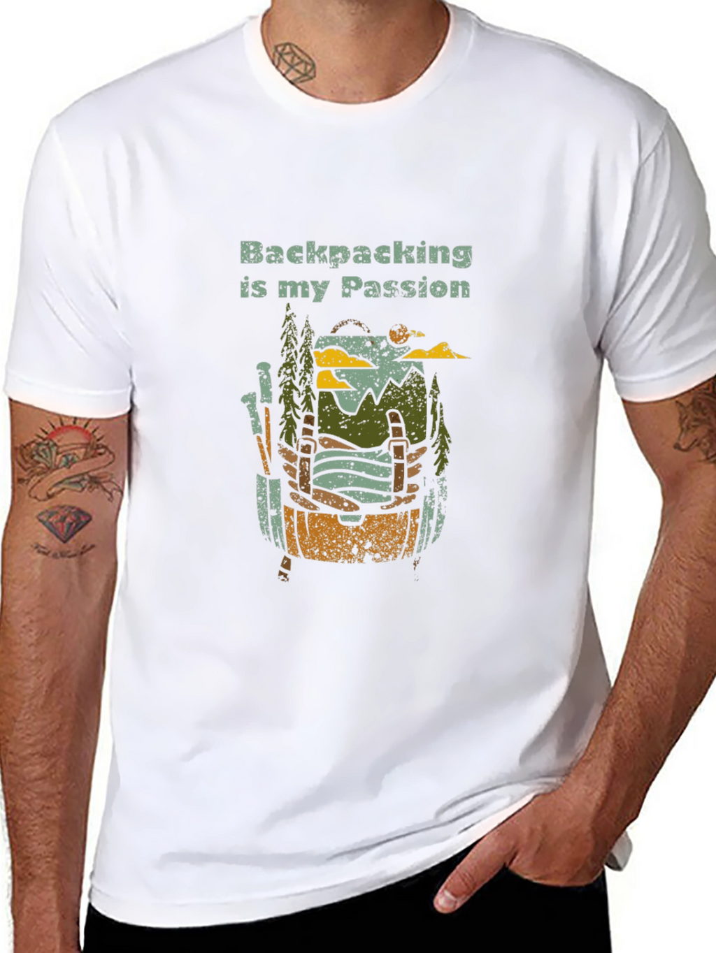 Backpacking is My Passion Graphic T-Shirt