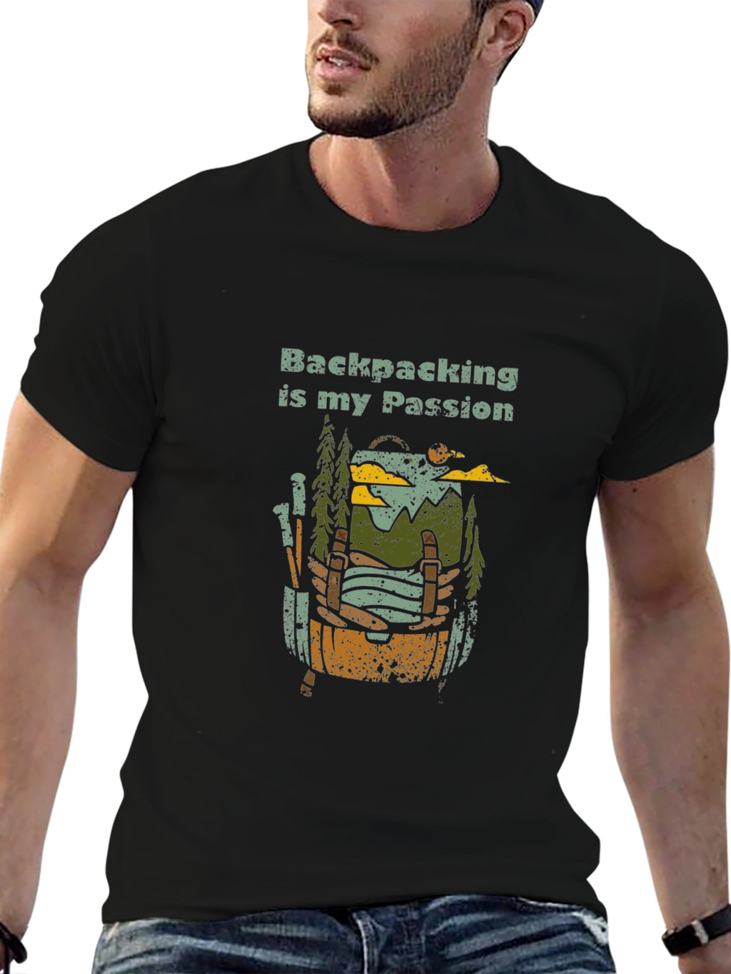 Backpacking is My Passion Graphic T-Shirt