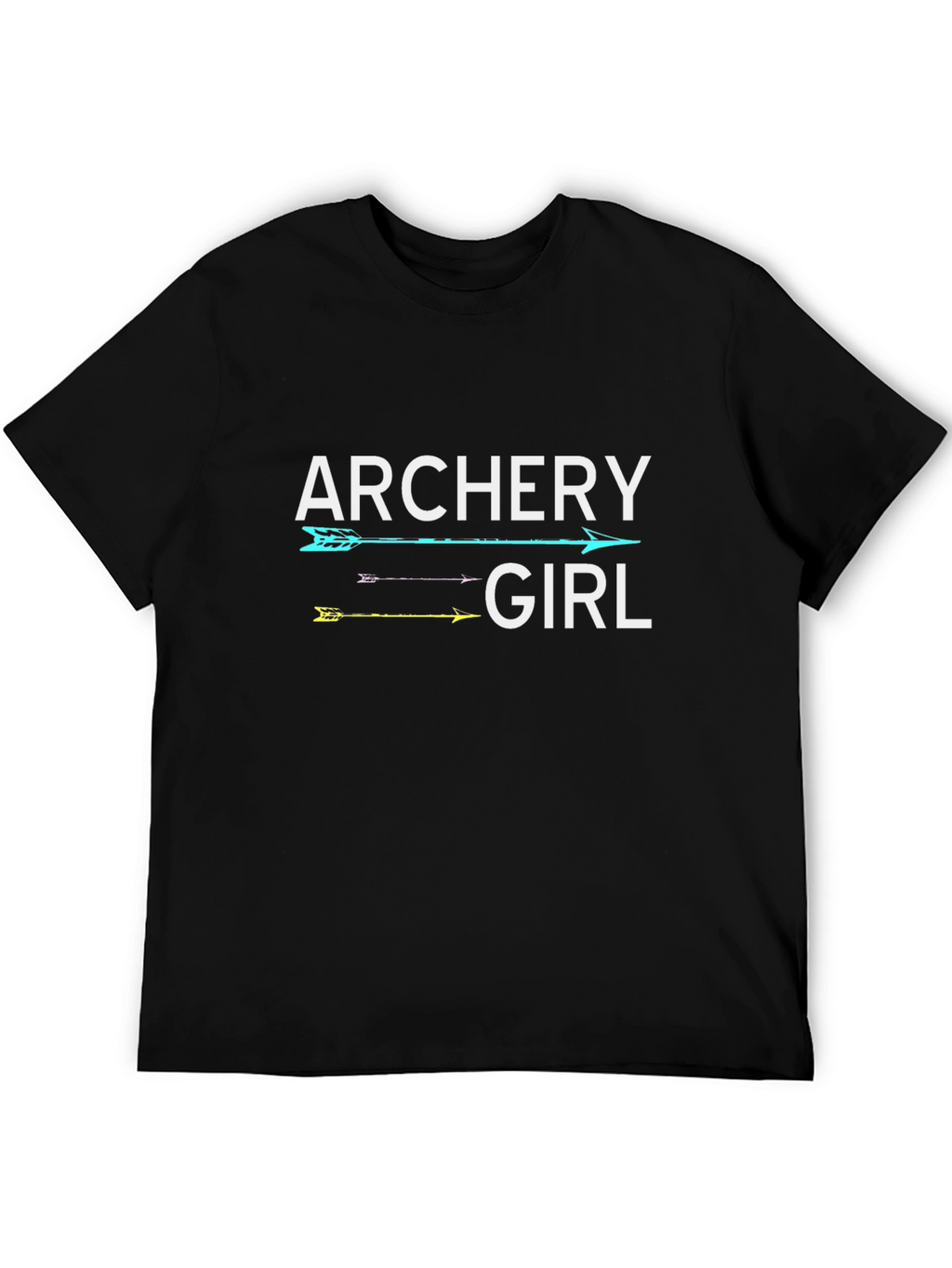 Archery Girl T-Shirt - Black Cotton Tee