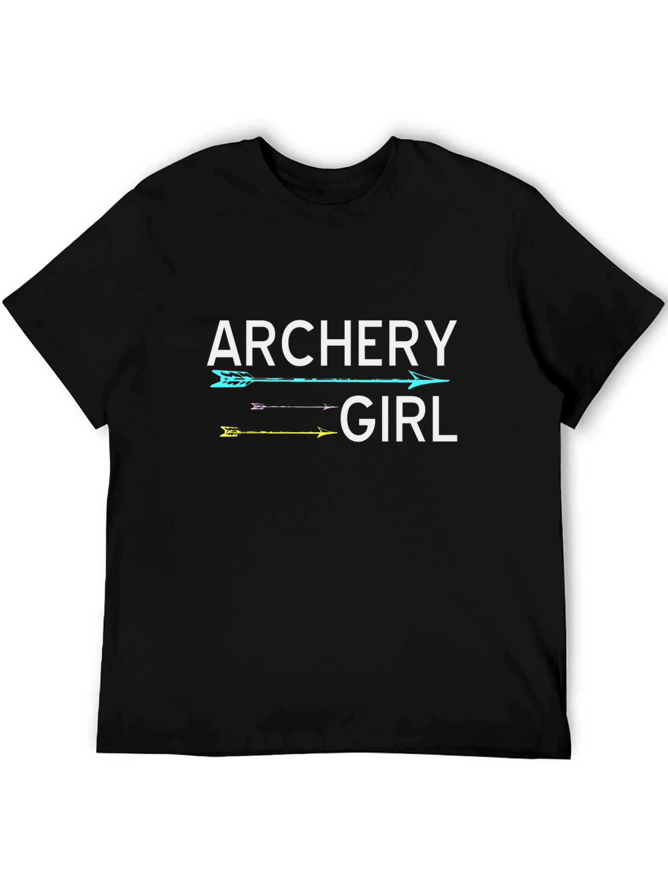 Archery Girl T-Shirt - Black Cotton Tee