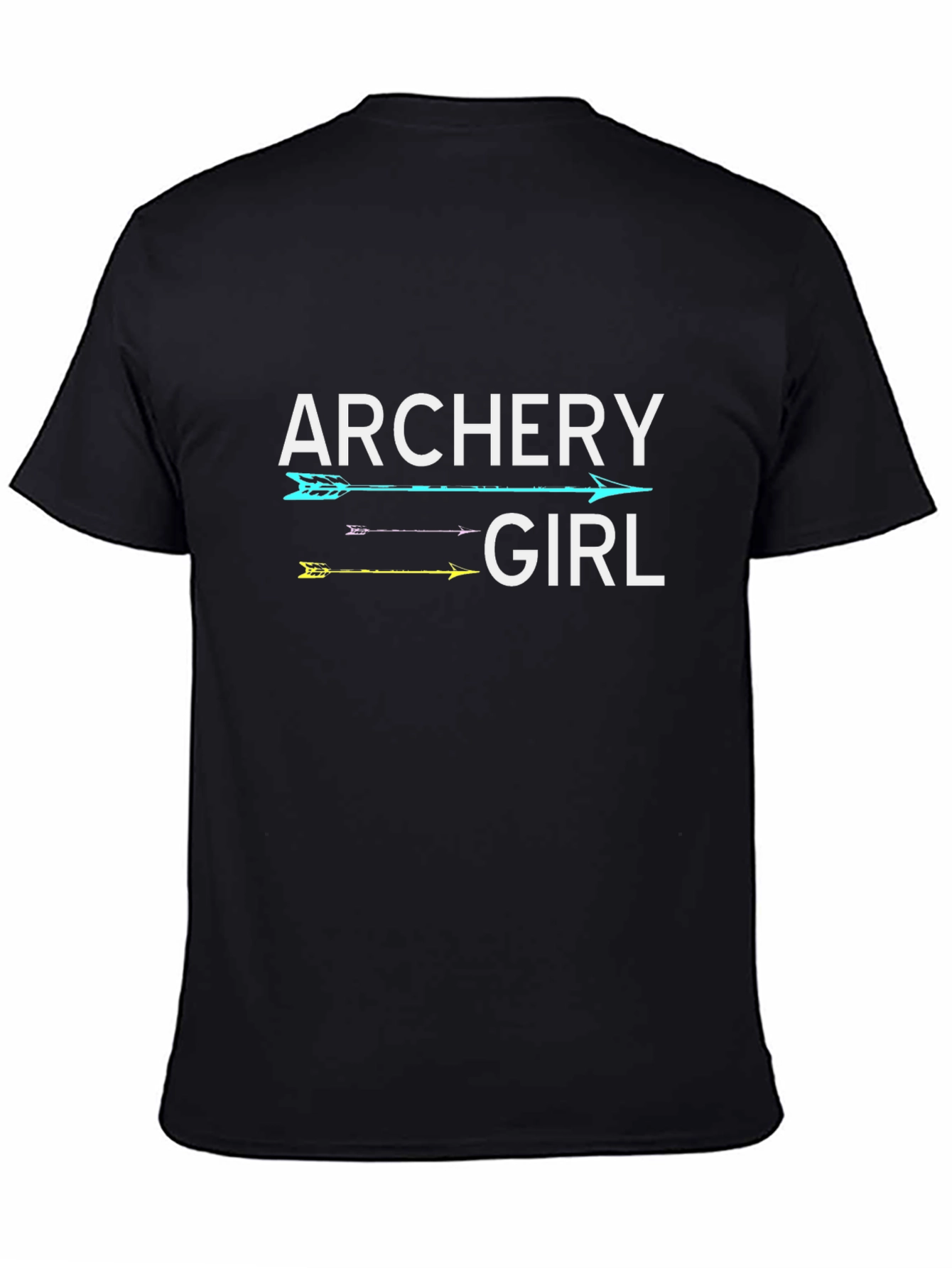 Archery Girl T-Shirt - Black Cotton Tee