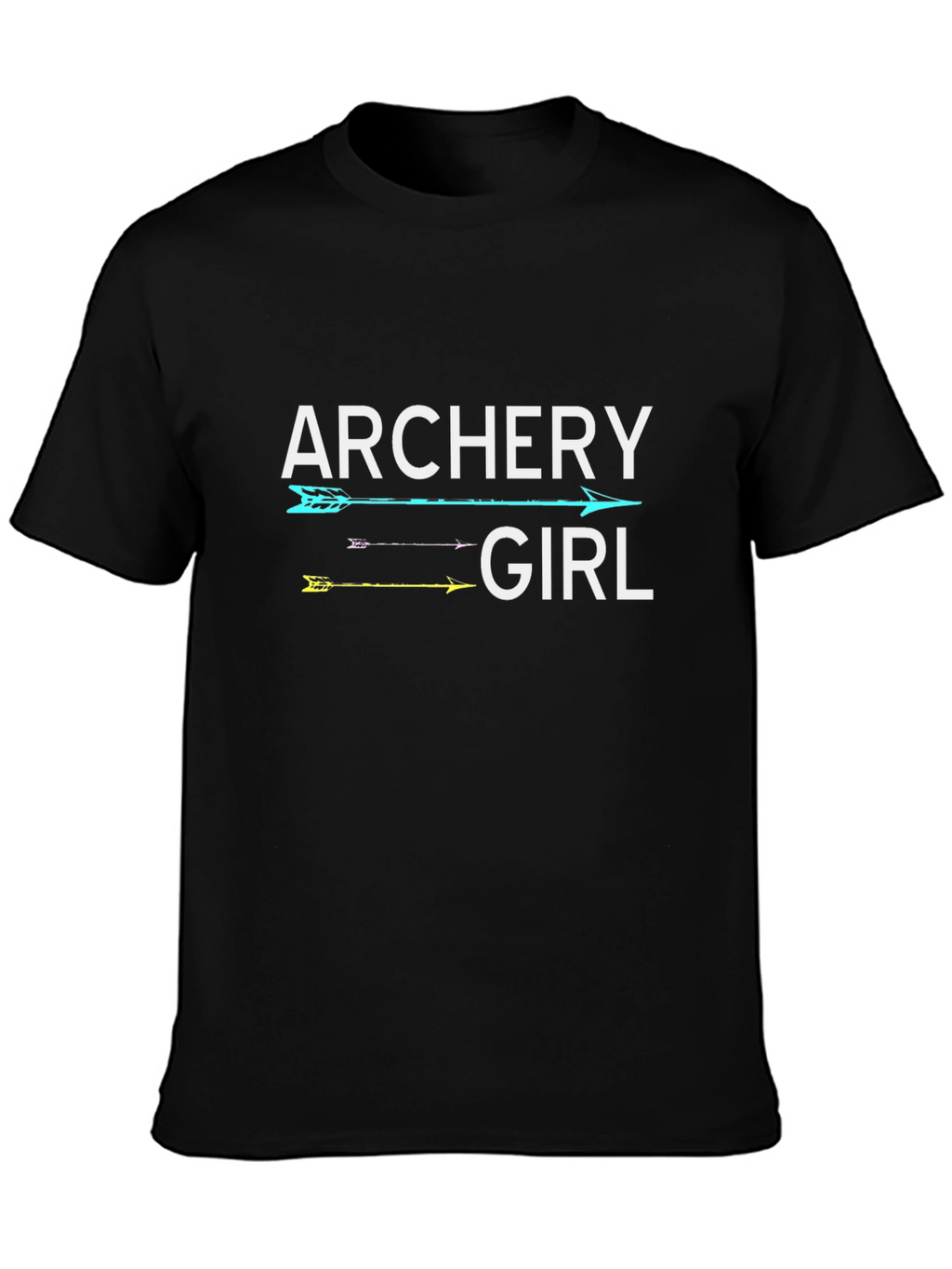 Archery Girl T-Shirt - Black Cotton Tee