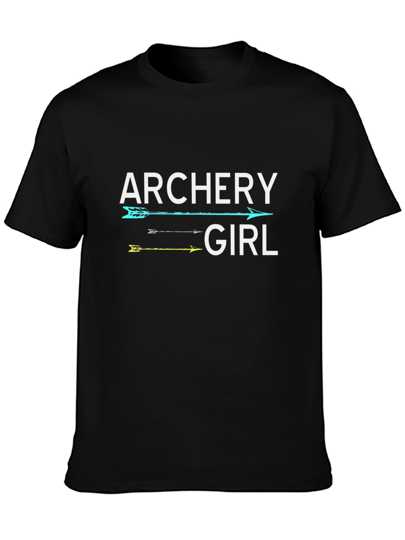 Archery Girl T-Shirt - Black Cotton Tee