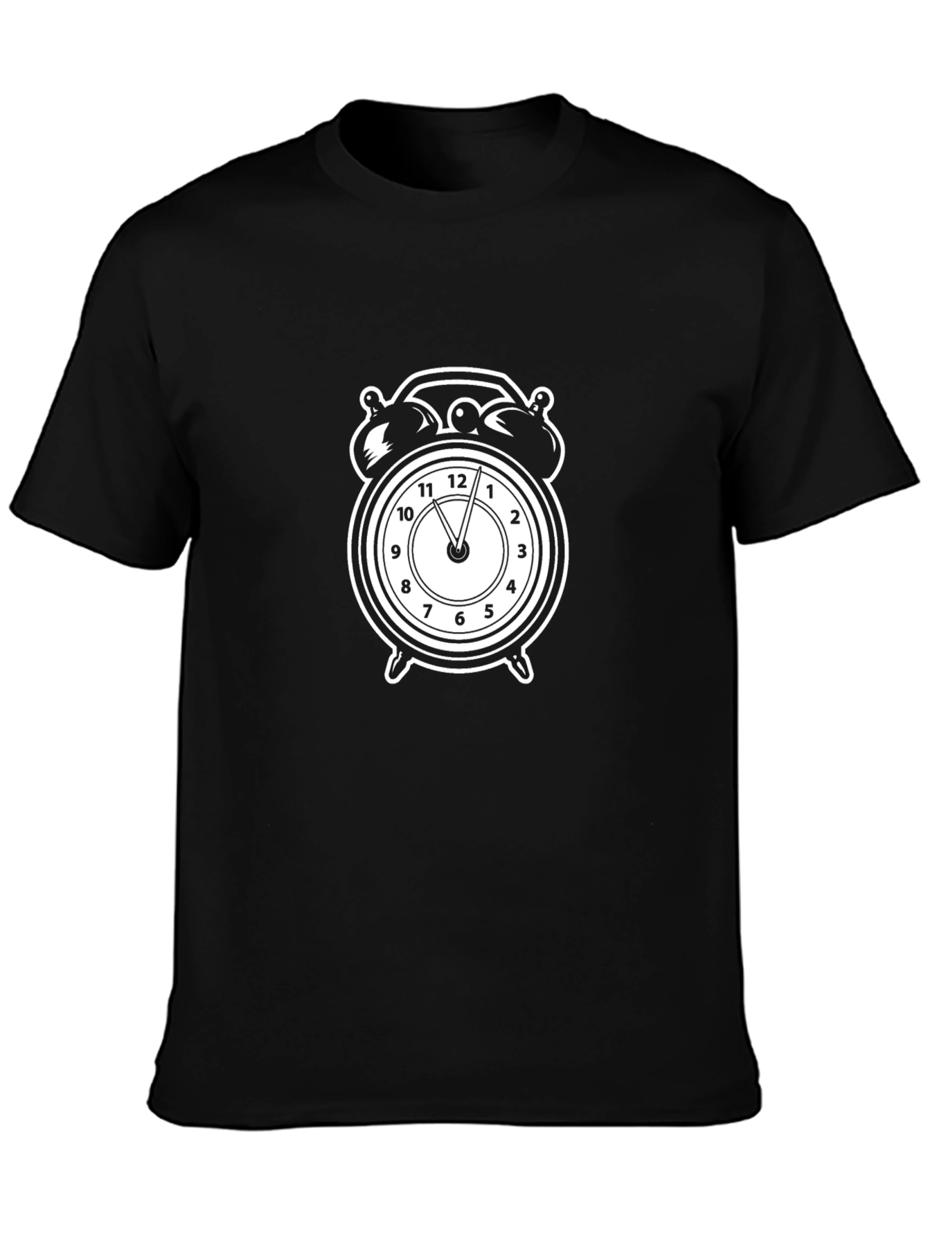Alarm Clock Graphic Tee - Black T-Shirt