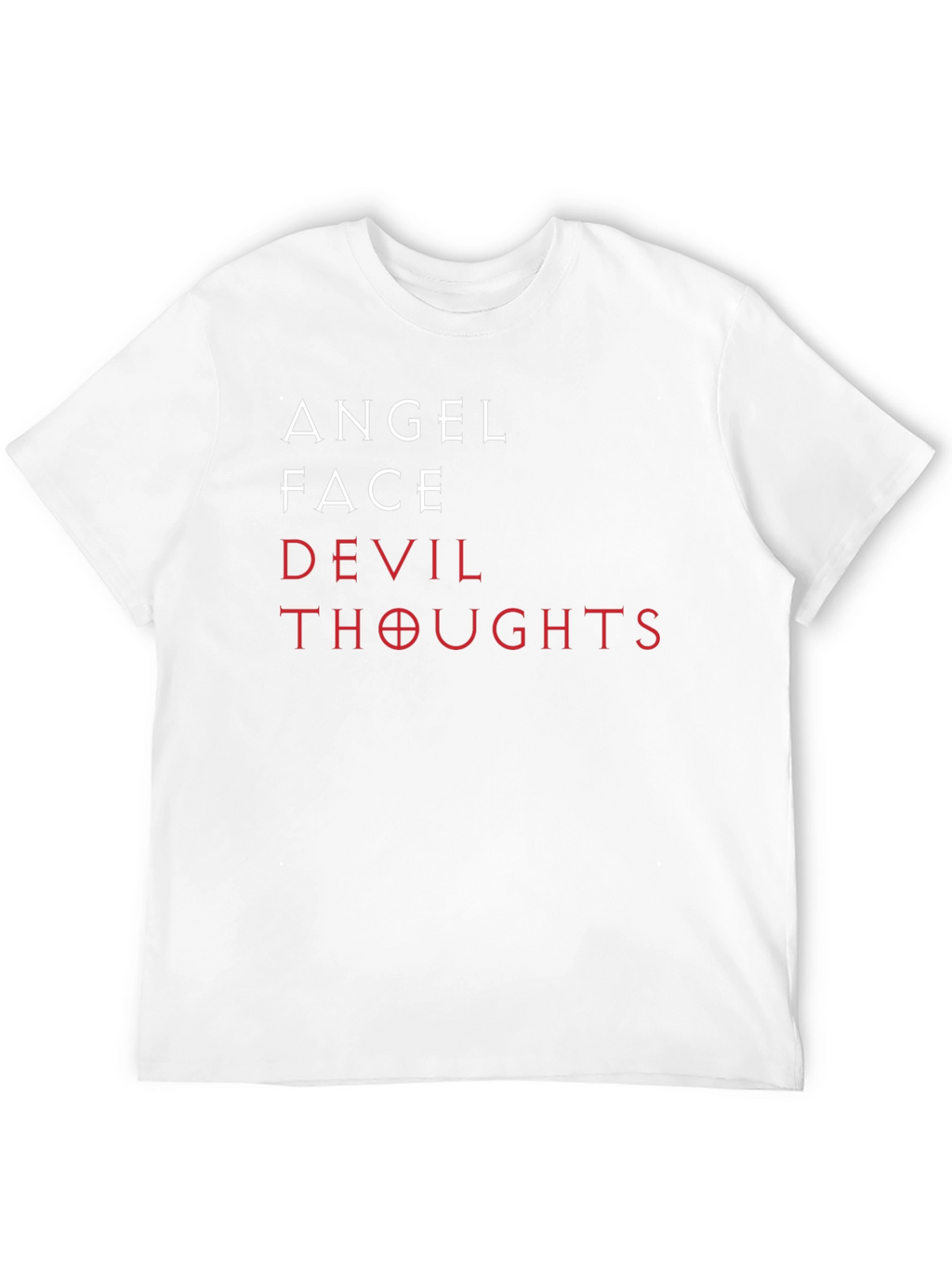 Angel Face Devil Thoughts Graphic Tee