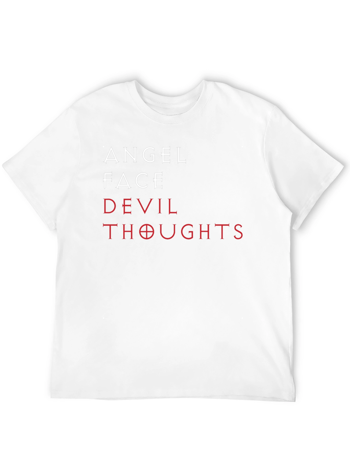 Angel Face Devil Thoughts Graphic Tee