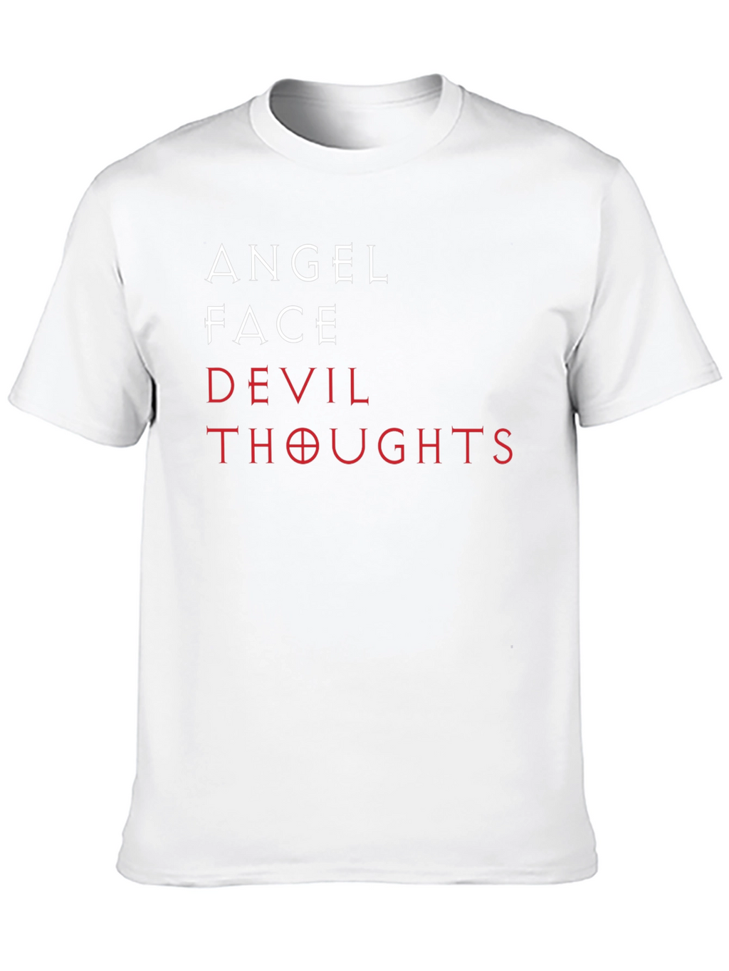 Angel Face Devil Thoughts Graphic Tee