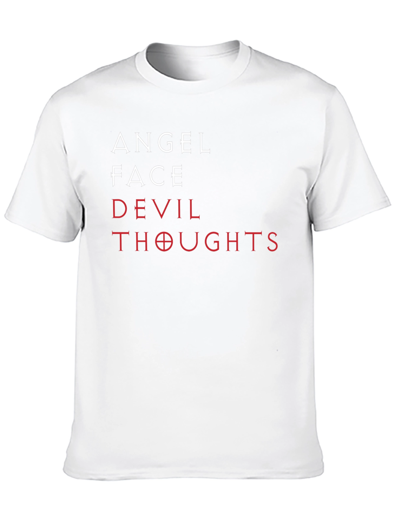 Angel Face Devil Thoughts Graphic Tee