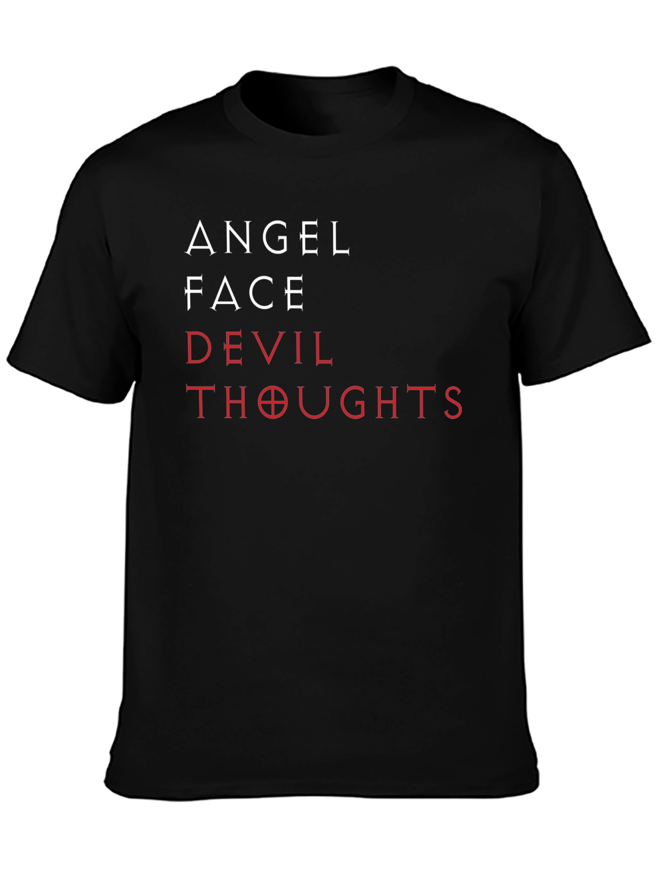 Angel Face Devil Thoughts Graphic Tee