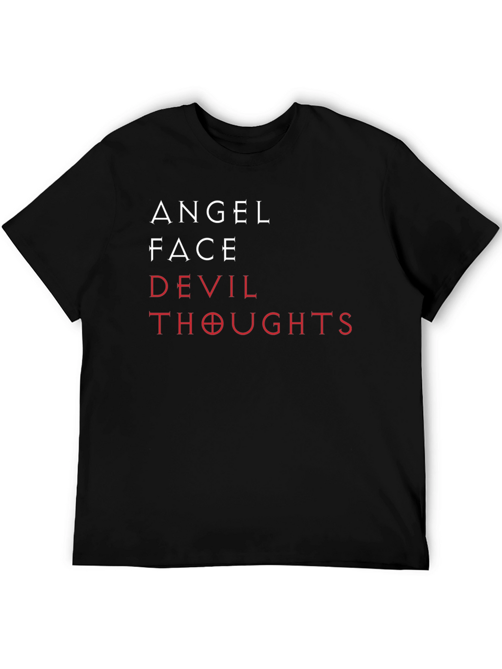 Angel Face Devil Thoughts Graphic Tee