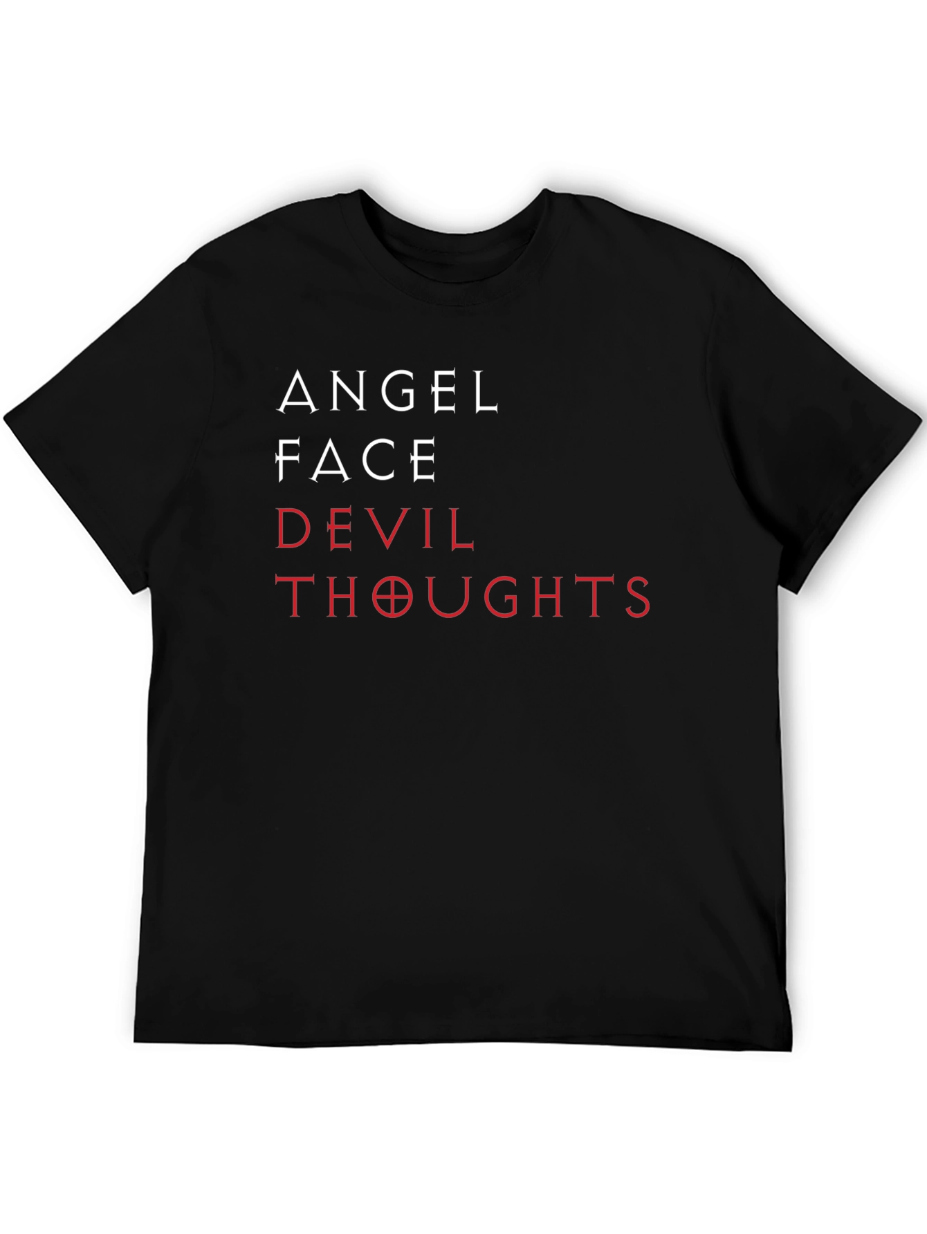 Angel Face Devil Thoughts Graphic Tee